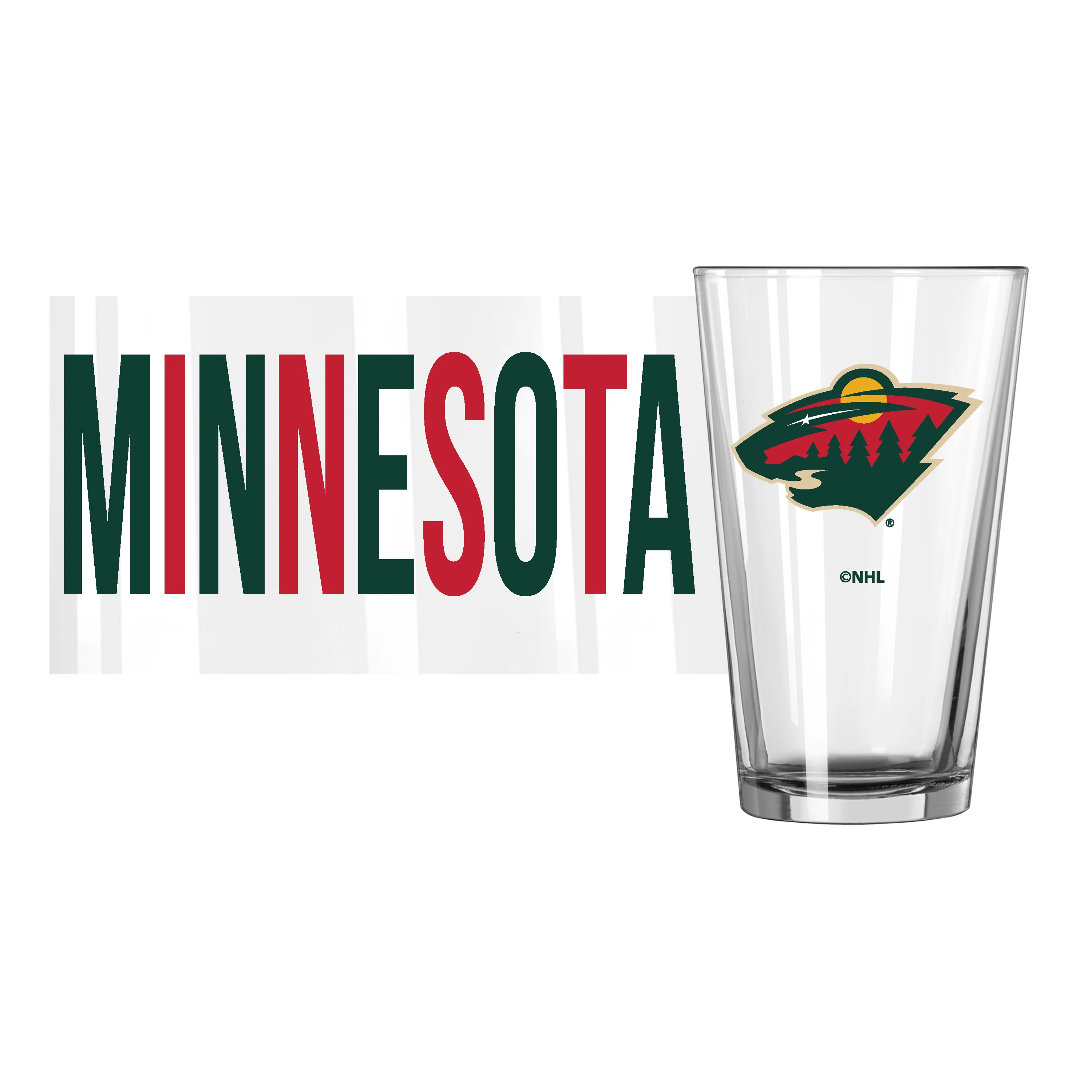 Minnesota Wild 16oz Overtime Pint Glass - Image 3