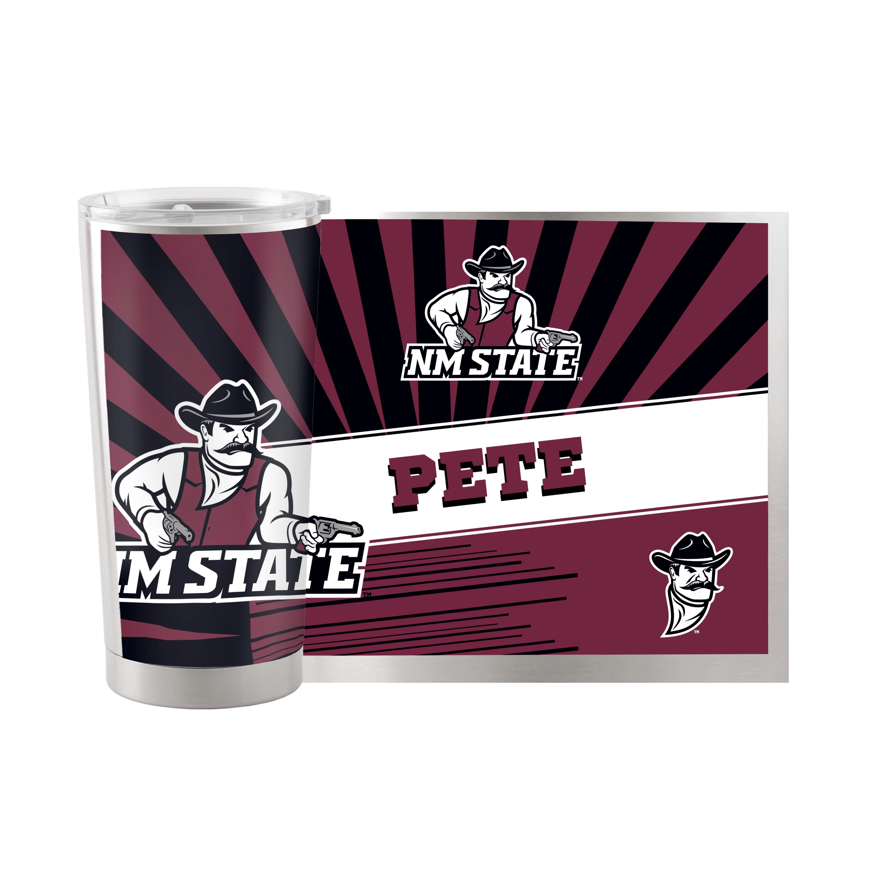 New Mexico State 20oz Mascot Stainless Tumbler - Image 2