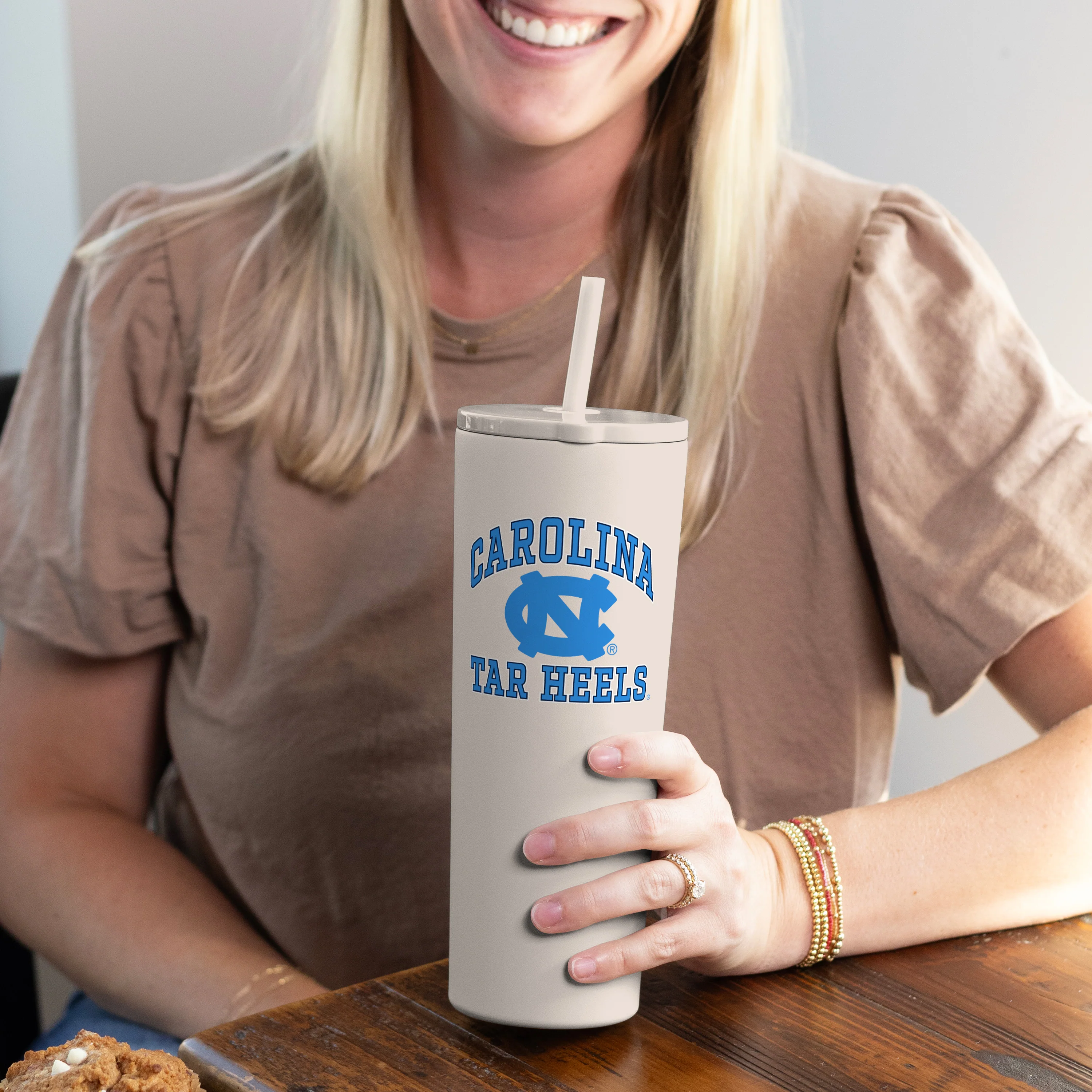 North Carolina 30oz Athletic SS Straw Tumbler - Image 4