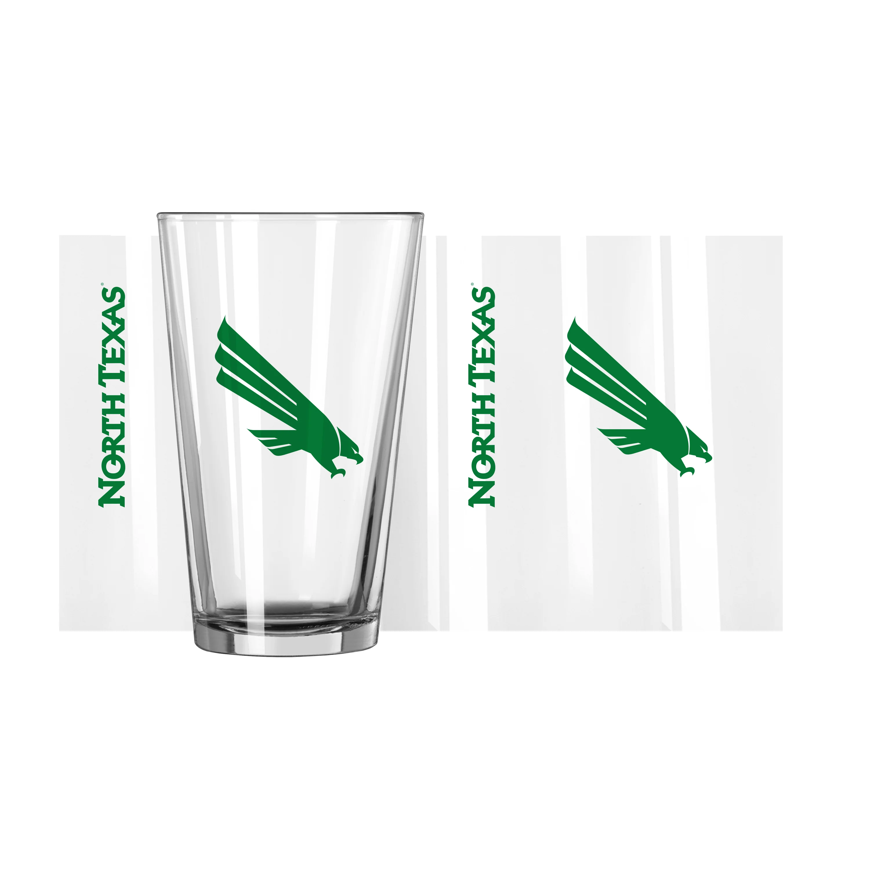 North Texas 16oz Gameday Pint Glass - Image 2
