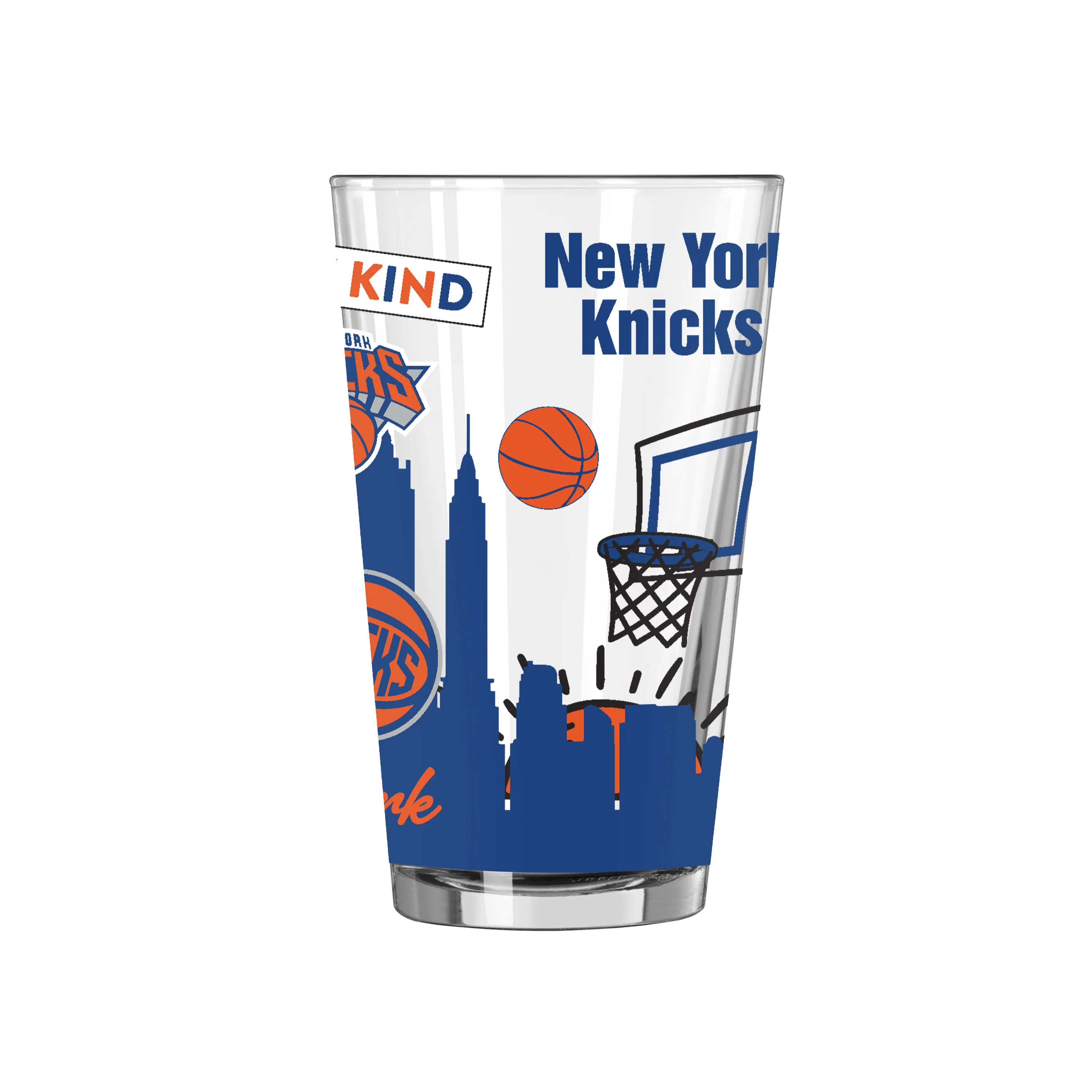 NY Knicks 16oz Native Pint Glass - Image 2