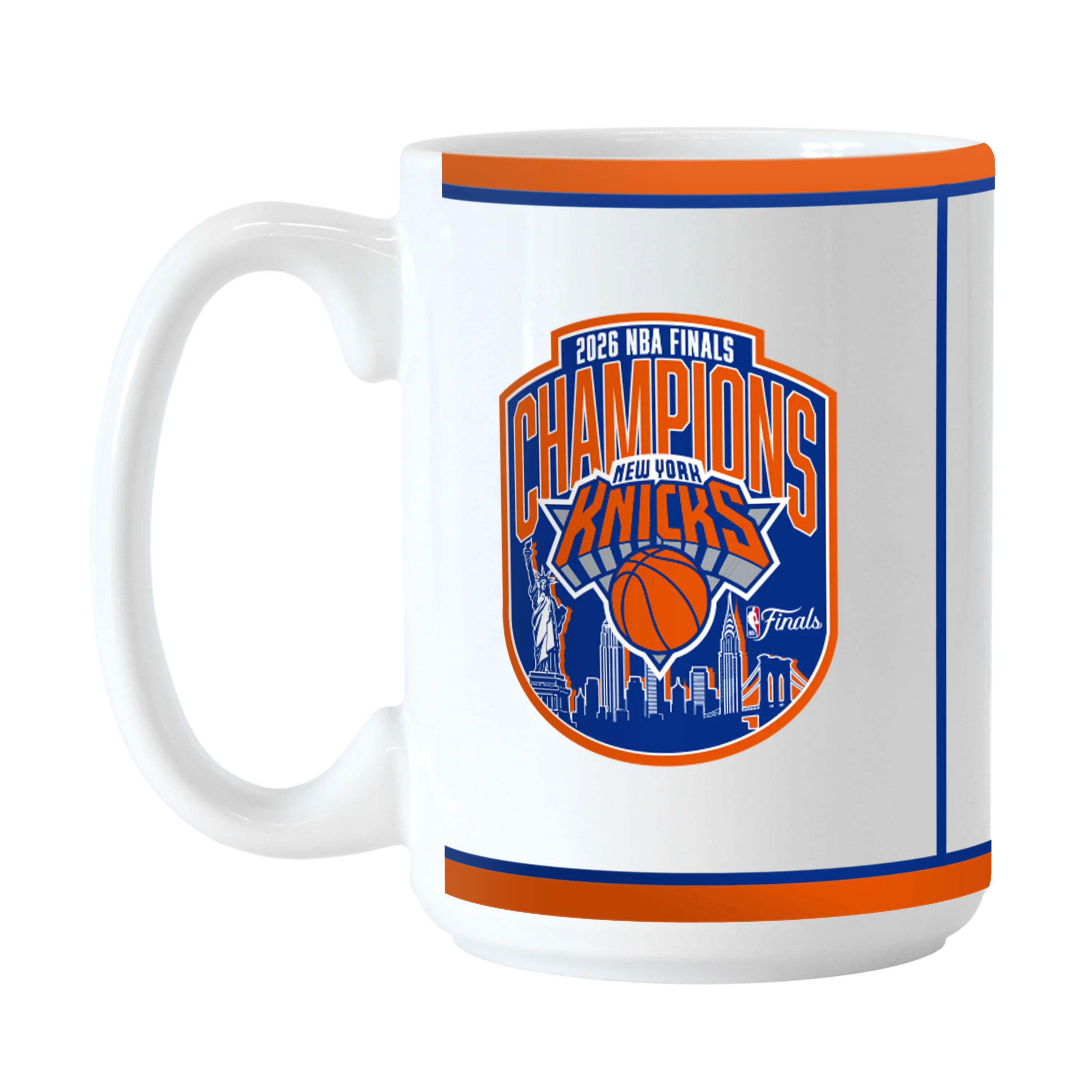 NY Knicks 2026 NBA Finals Champions 15oz Score Sublimated Mug - Image 2