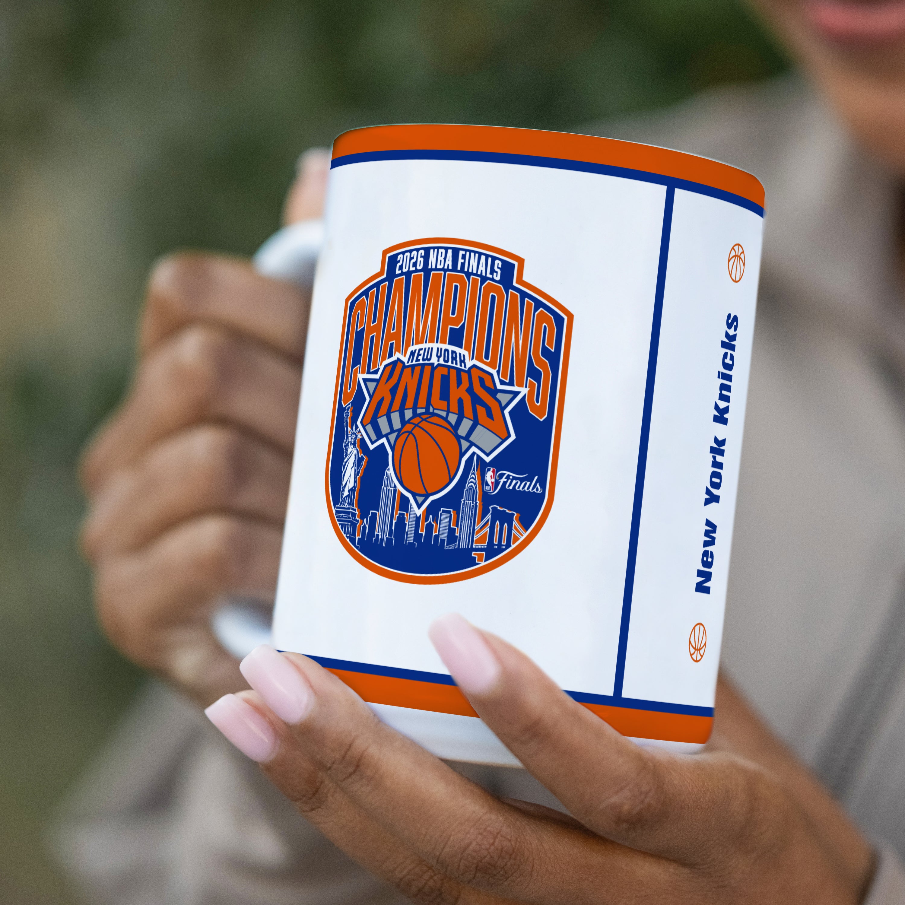 NY Knicks 2026 NBA Finals Champions 15oz Score Sublimated Mug - Image 3