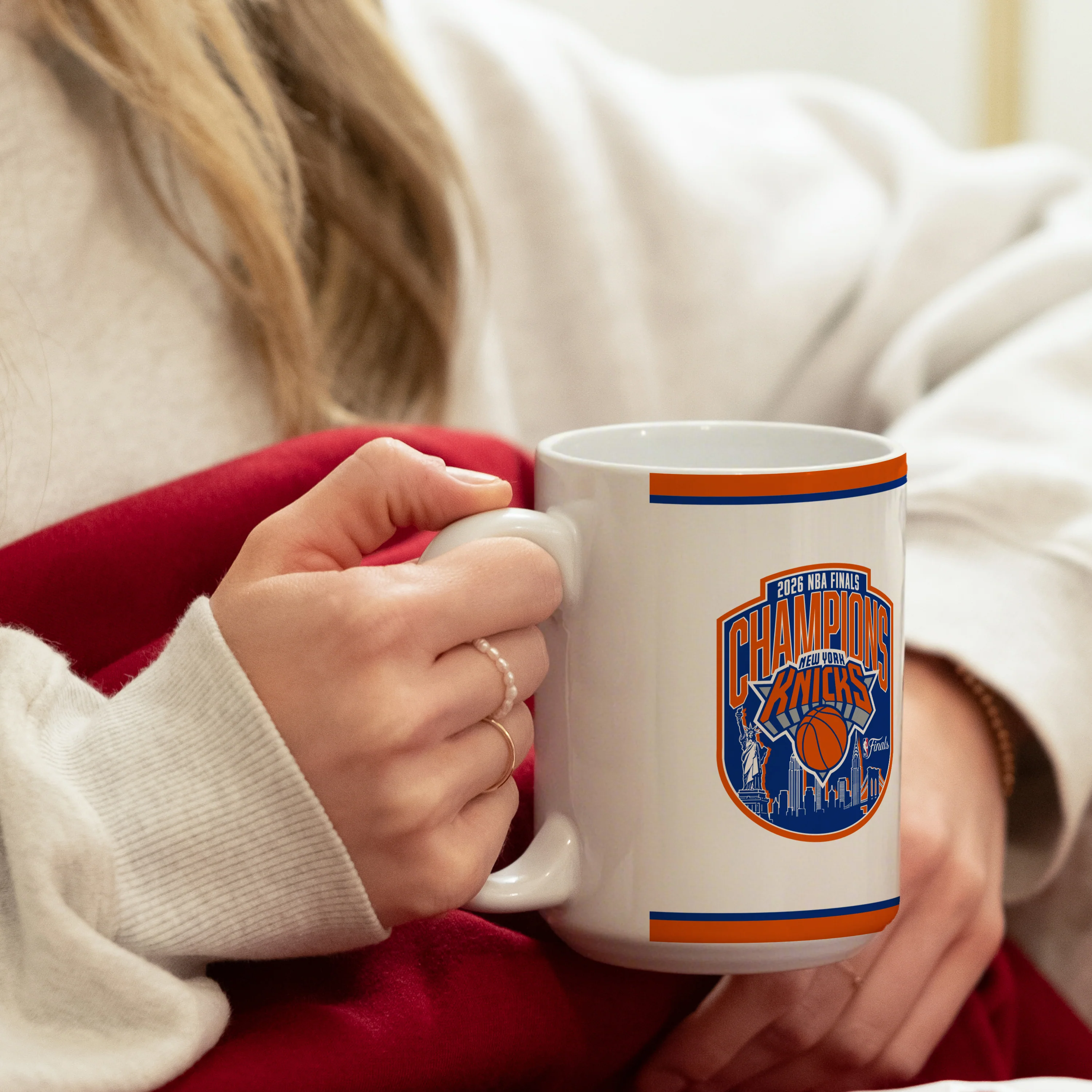 NY Knicks 2026 NBA Finals Champions 15oz Score Sublimated Mug - Image 4