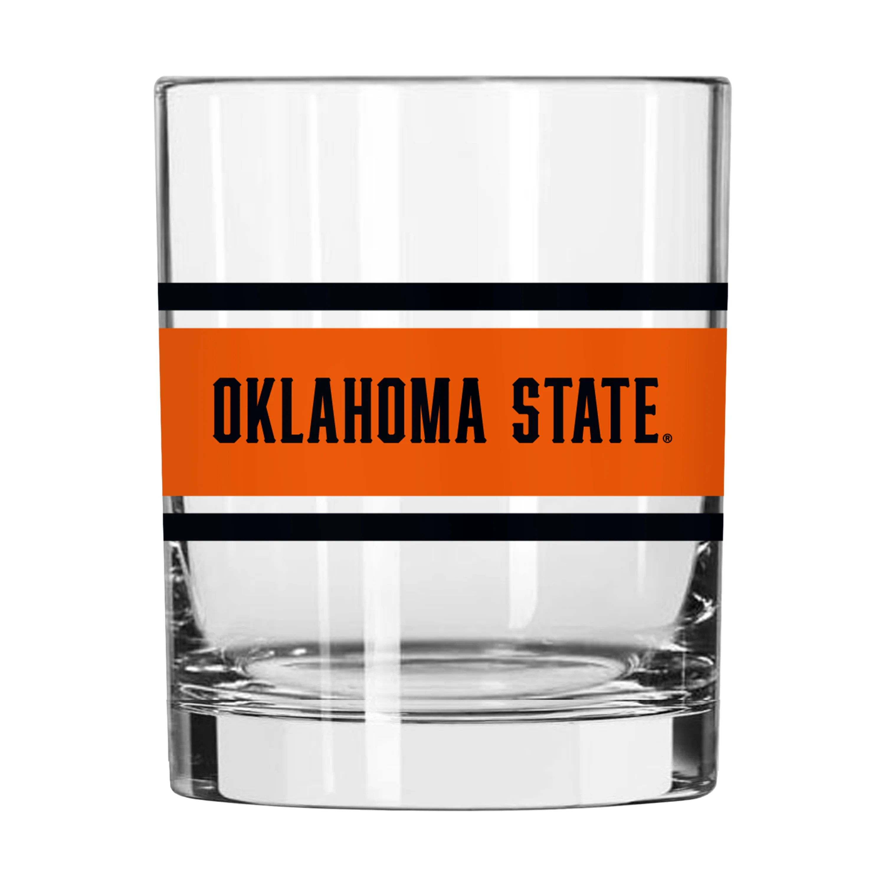 OK State 14oz Stripe Rocks Glass - Image 3