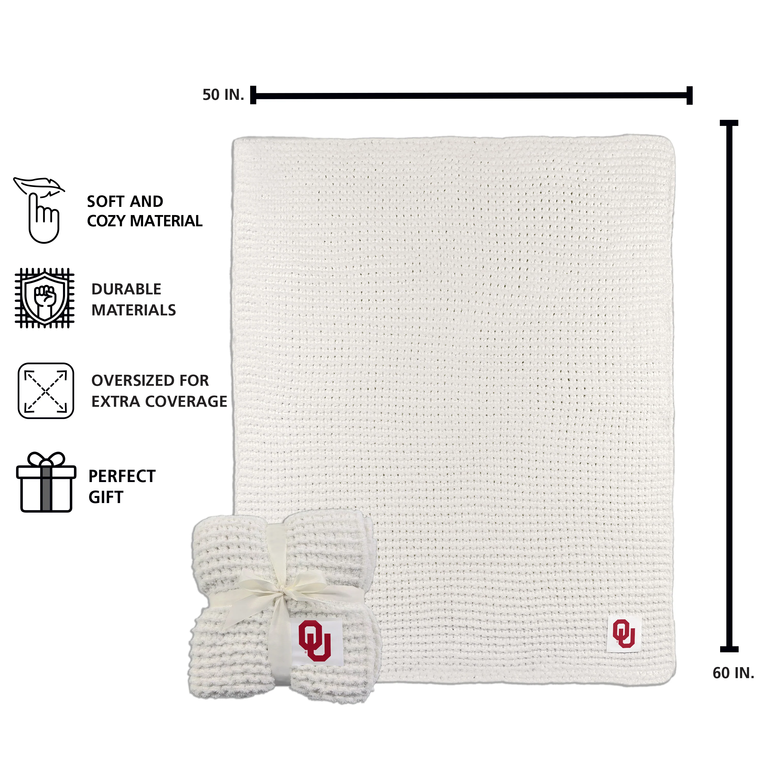 Oklahoma Cable Knit Throw 50x60 - Image 3