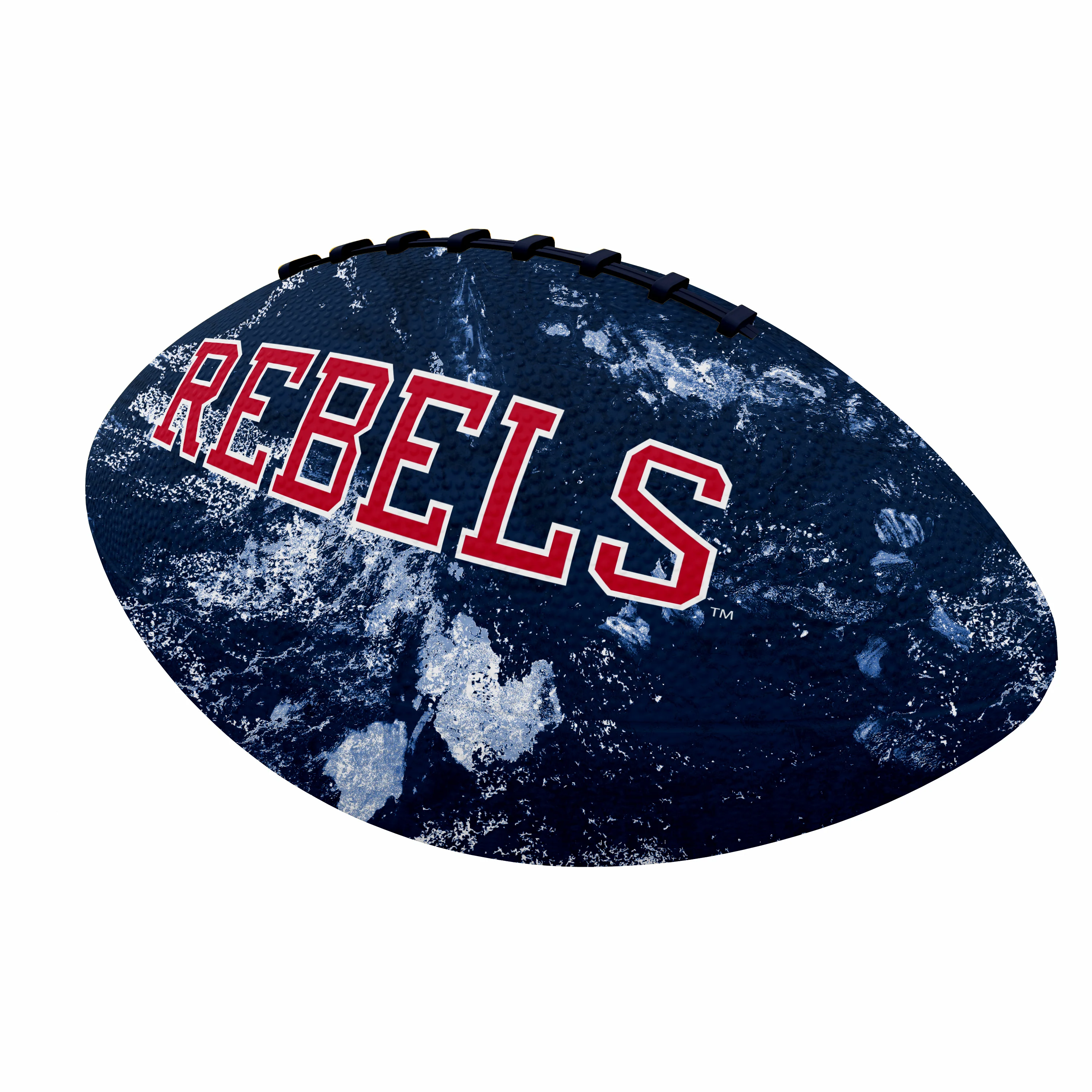 Ole Miss Mini Camo Size Rubber Footballl - Image 2