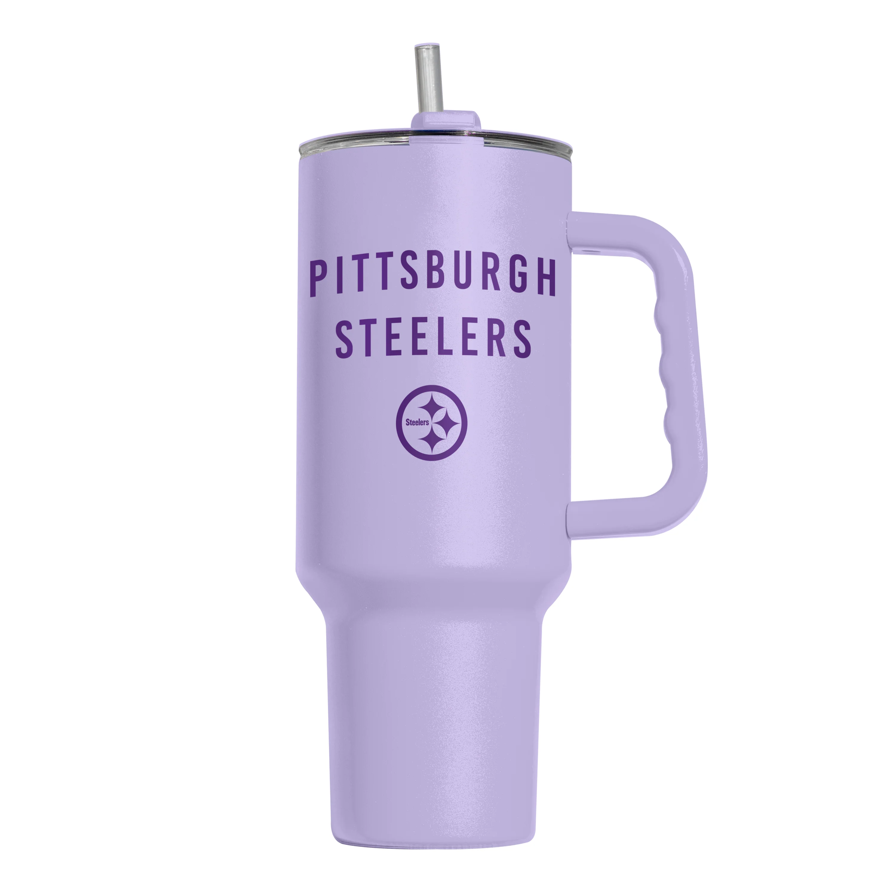 Pittsburgh Steelers 40oz Tonal Lavender Powder Coat Tumbler