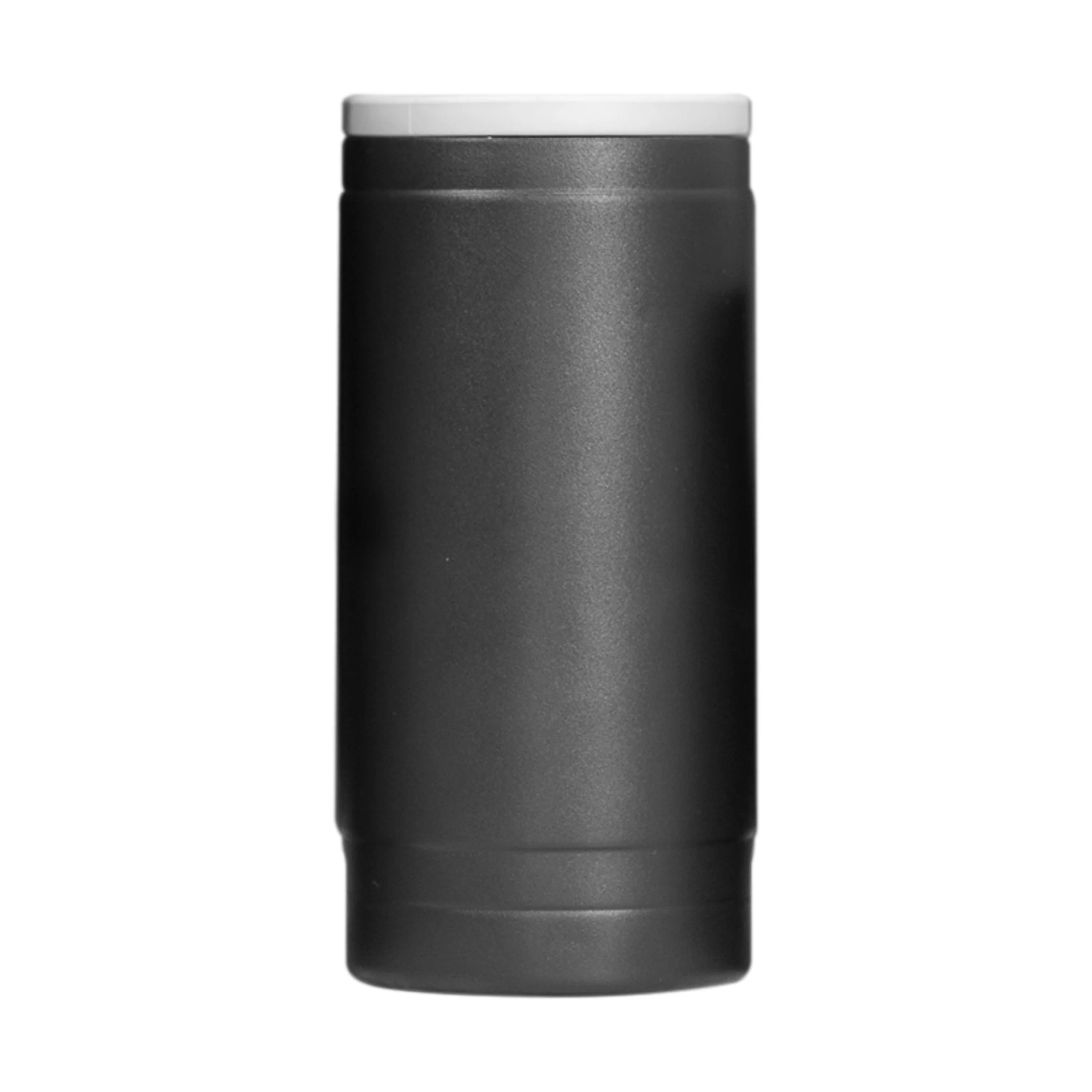 Plain Black 12oz Powder Coat Slim Can Coolie