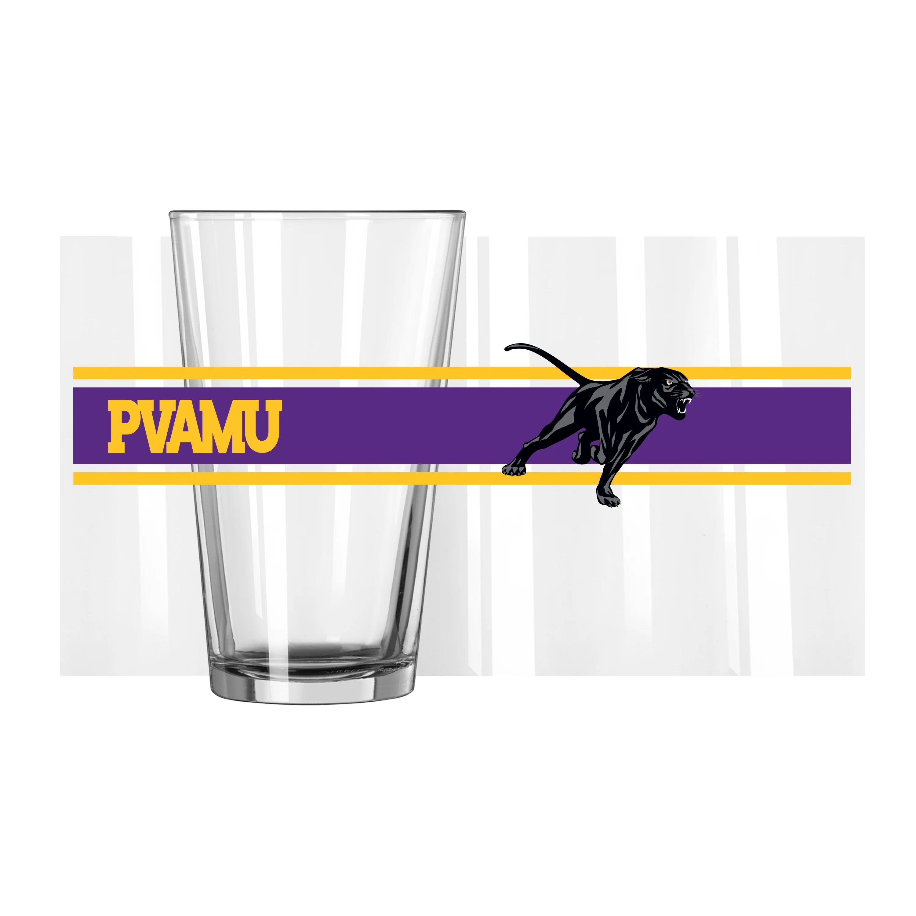 Prairie View A&M 16oz Stripe Pint Glass - Image 2