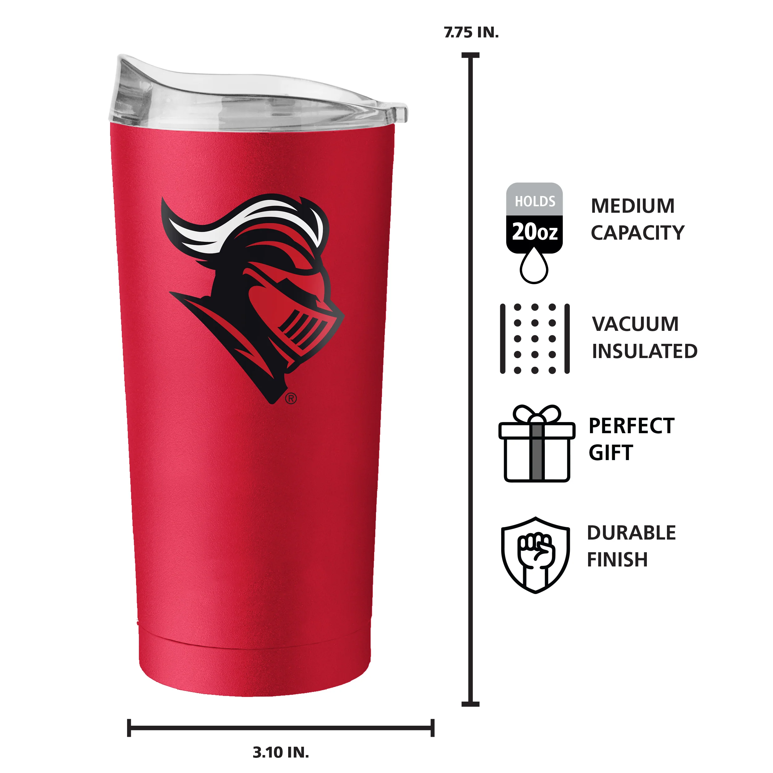Rutgers 20oz Flipside Powder Coat Tumbler - Image 6