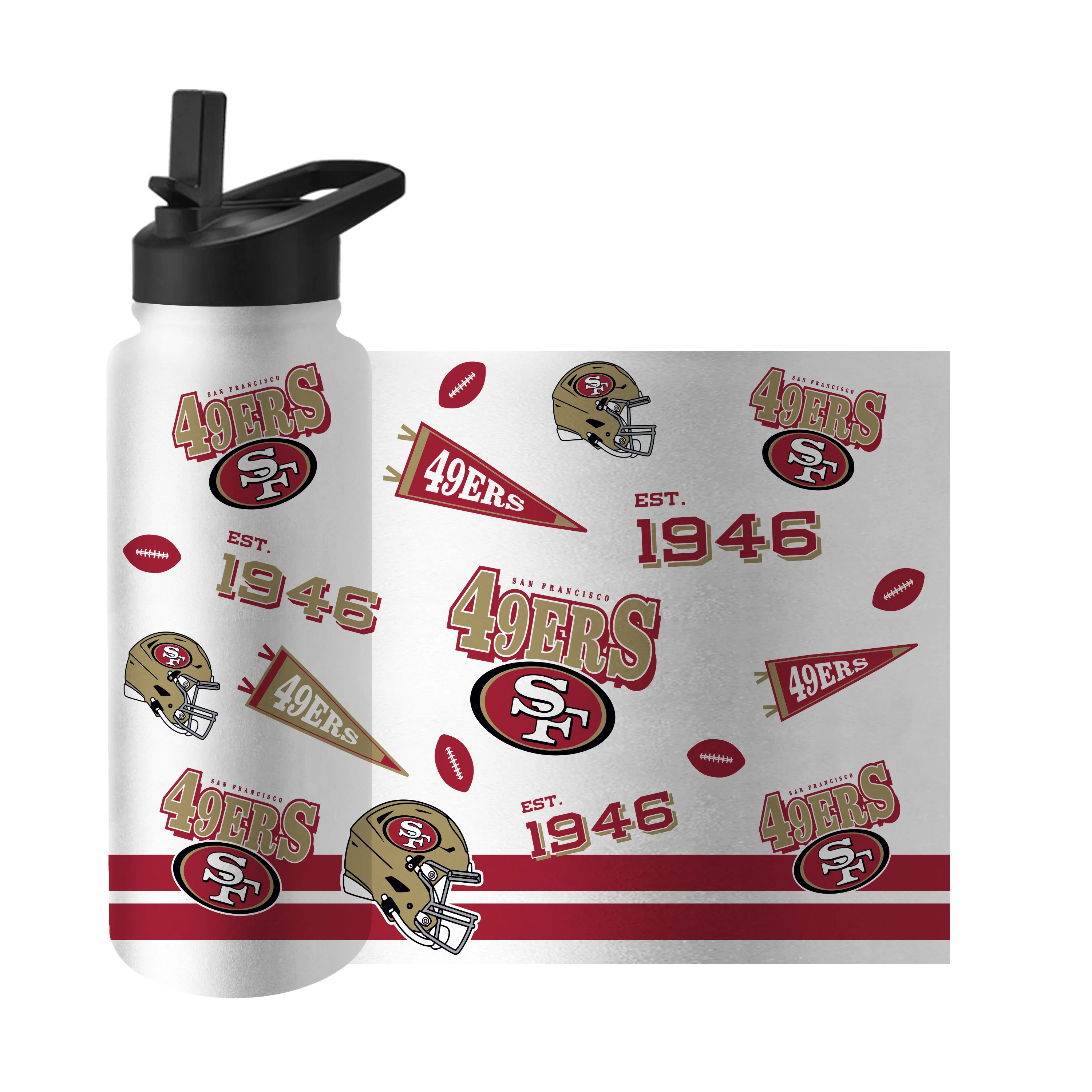 San Francisco 49ers 34oz Native Quencher Bottle - Image 3