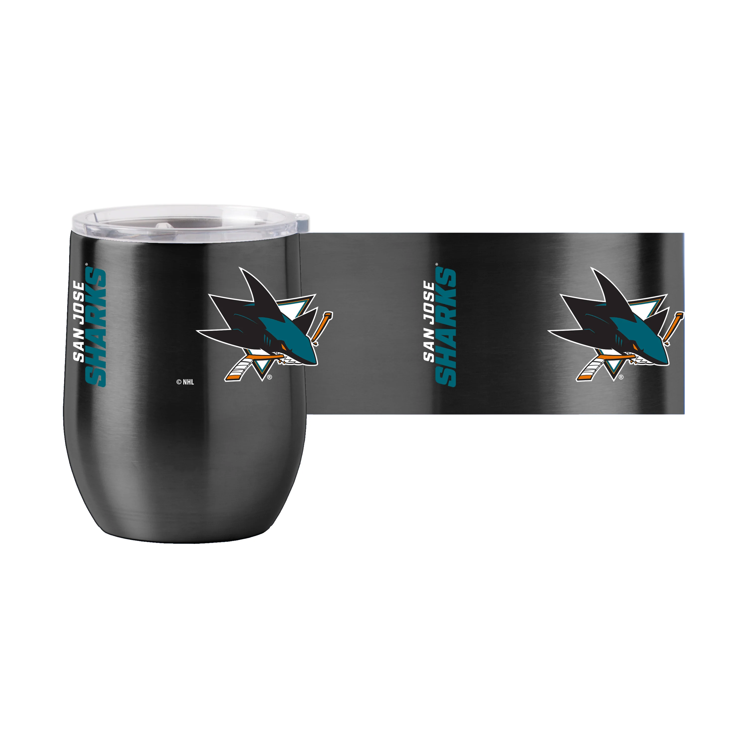 San Jose Sharks 16oz Gameday Stainless Curved Beverage - Image 4