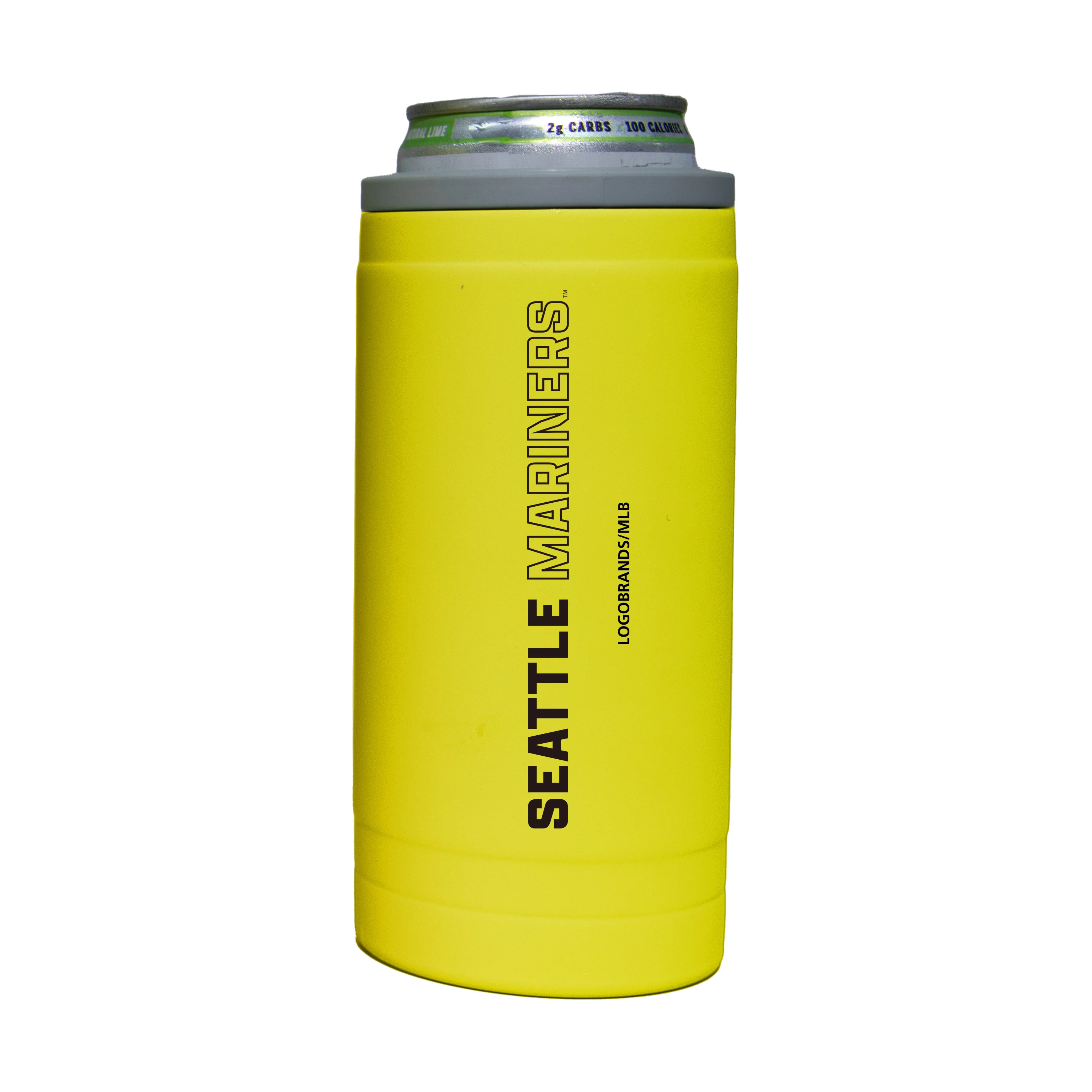 Seattle Mariners 12oz Cru Stacked Soft Touch Slim Coolie