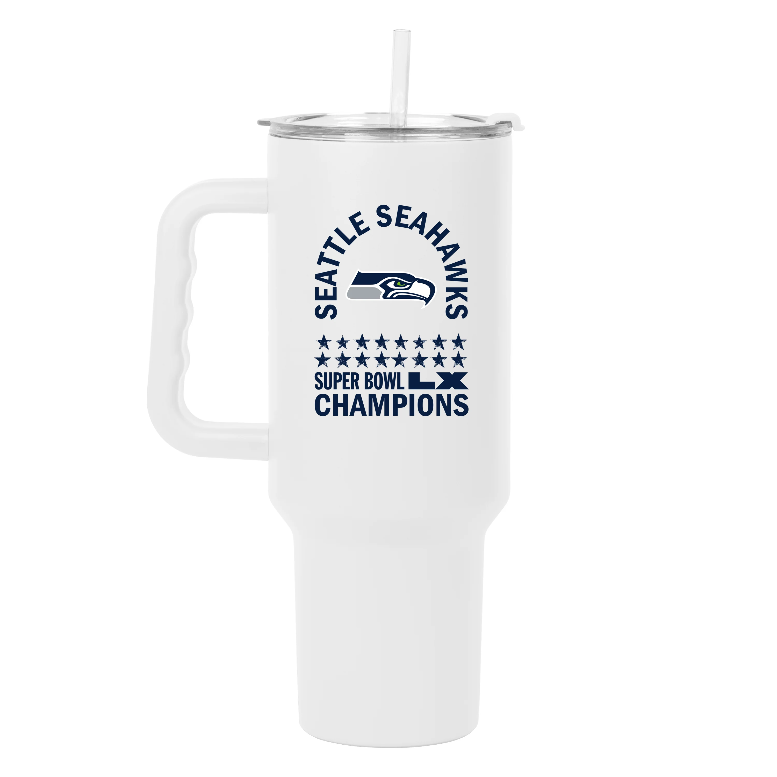 Seattle Seahawks 2026 Super Bowl Champions White 40oz PC Tumbler