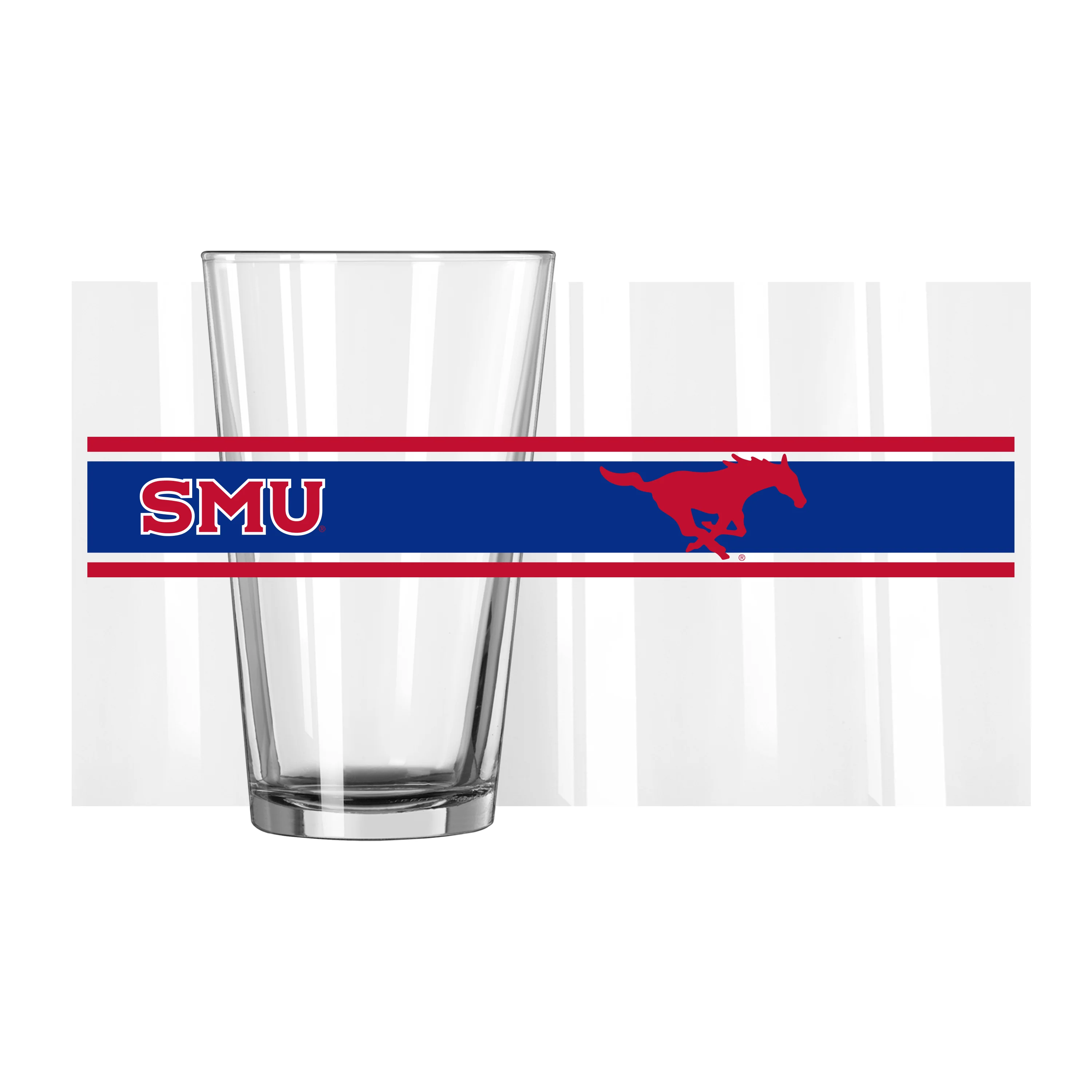 Southern Methodist 16oz Stripe Pint Glass - Image 2