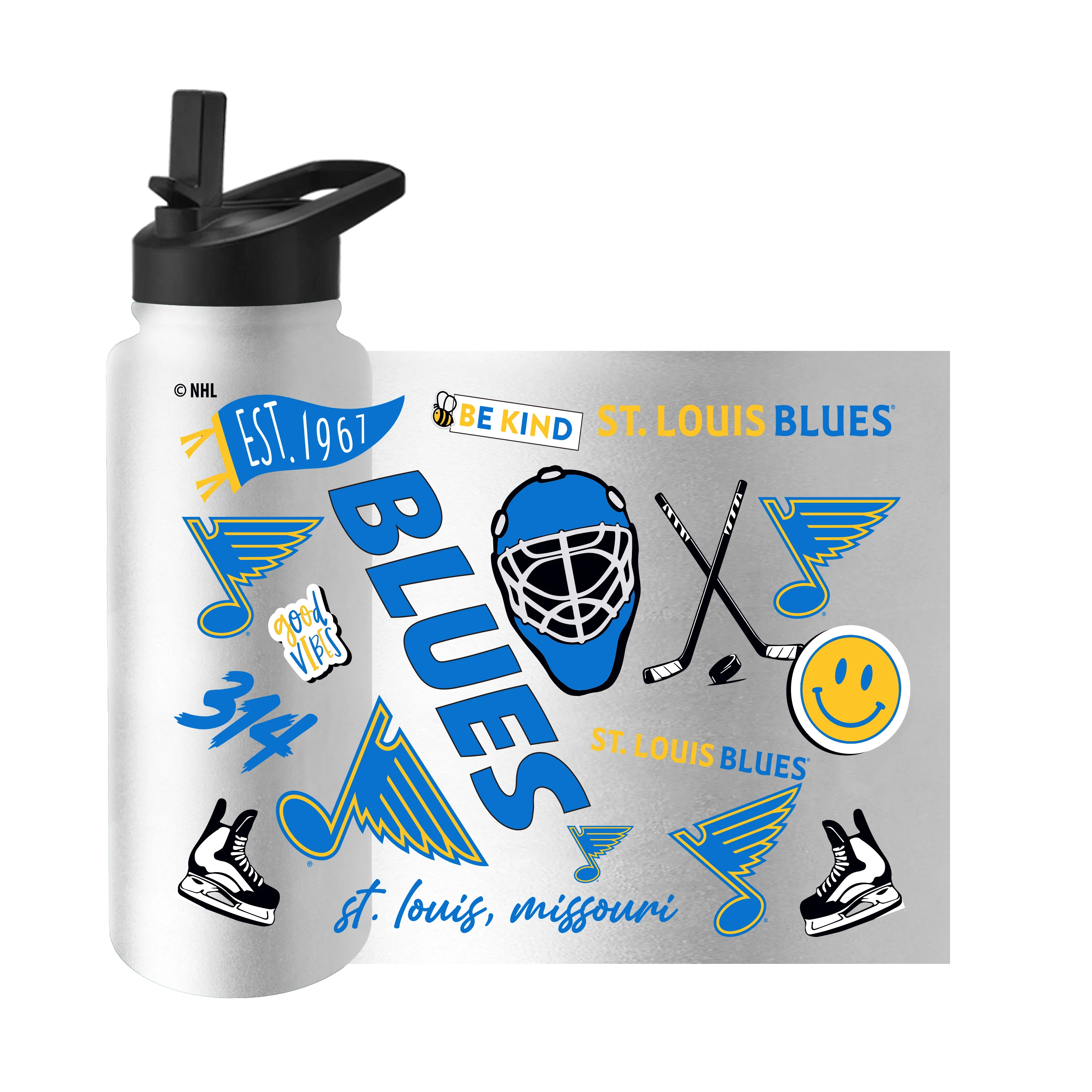 St Louis Blues 34oz Native Quencher Bottle - Image 4
