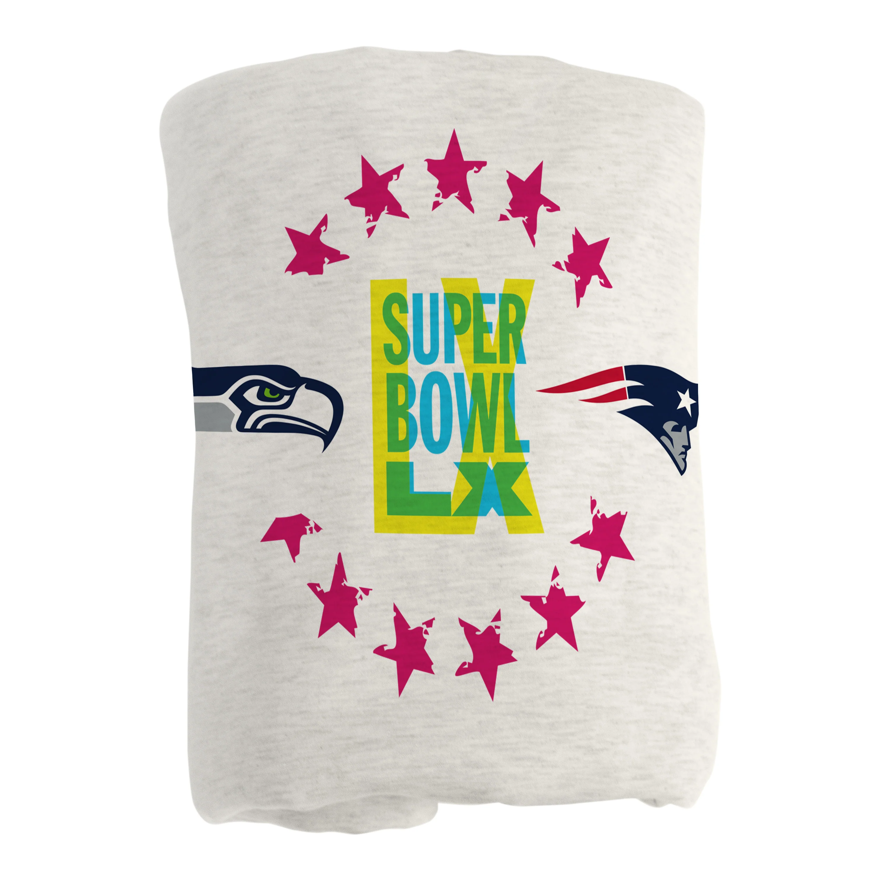 Super Bowl 60 Dueling Sublimated Sweatshirt Blanket - Image 2