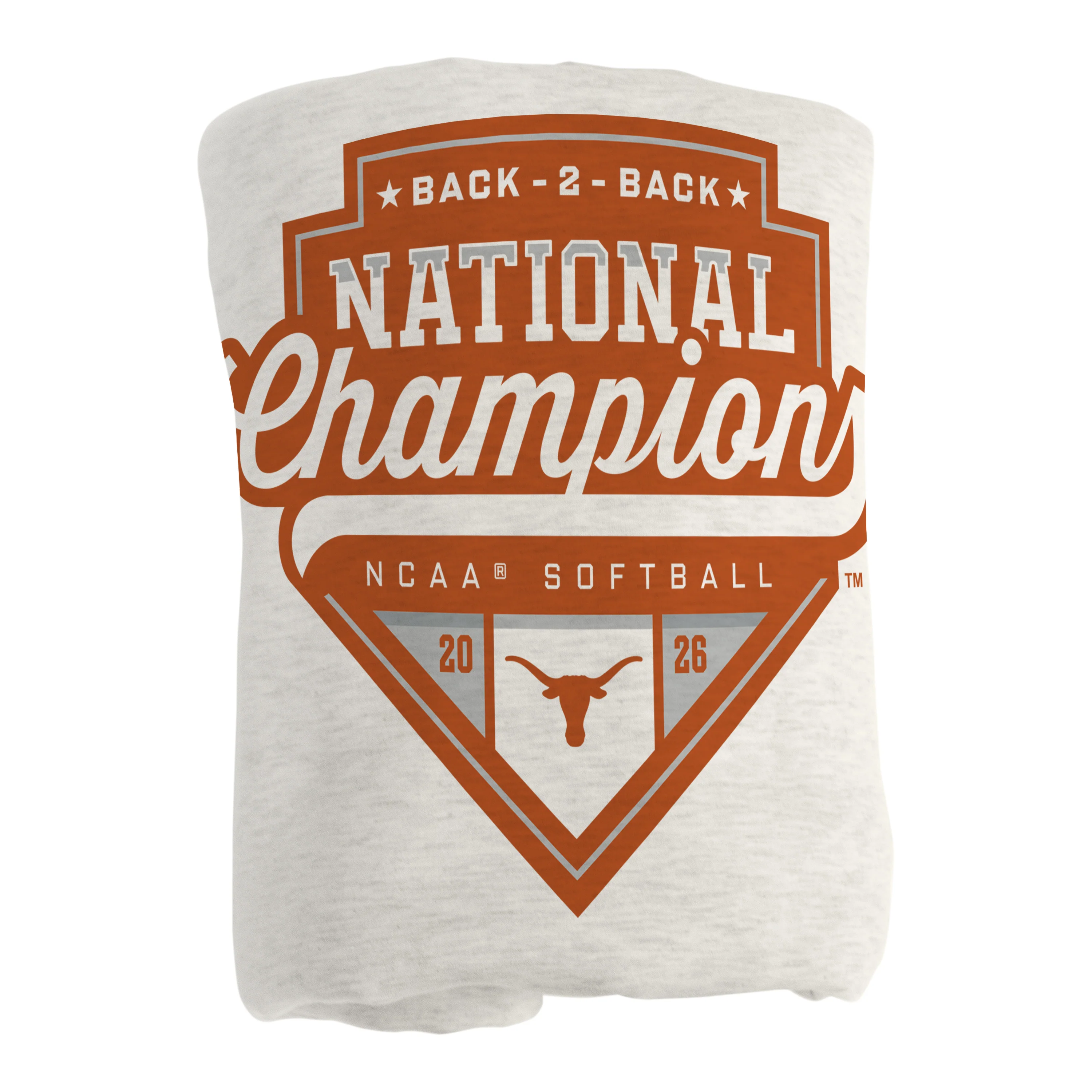 Texas 2026 Womens CWS Champions Sublimated Sweatshirt Blanket - Image 3