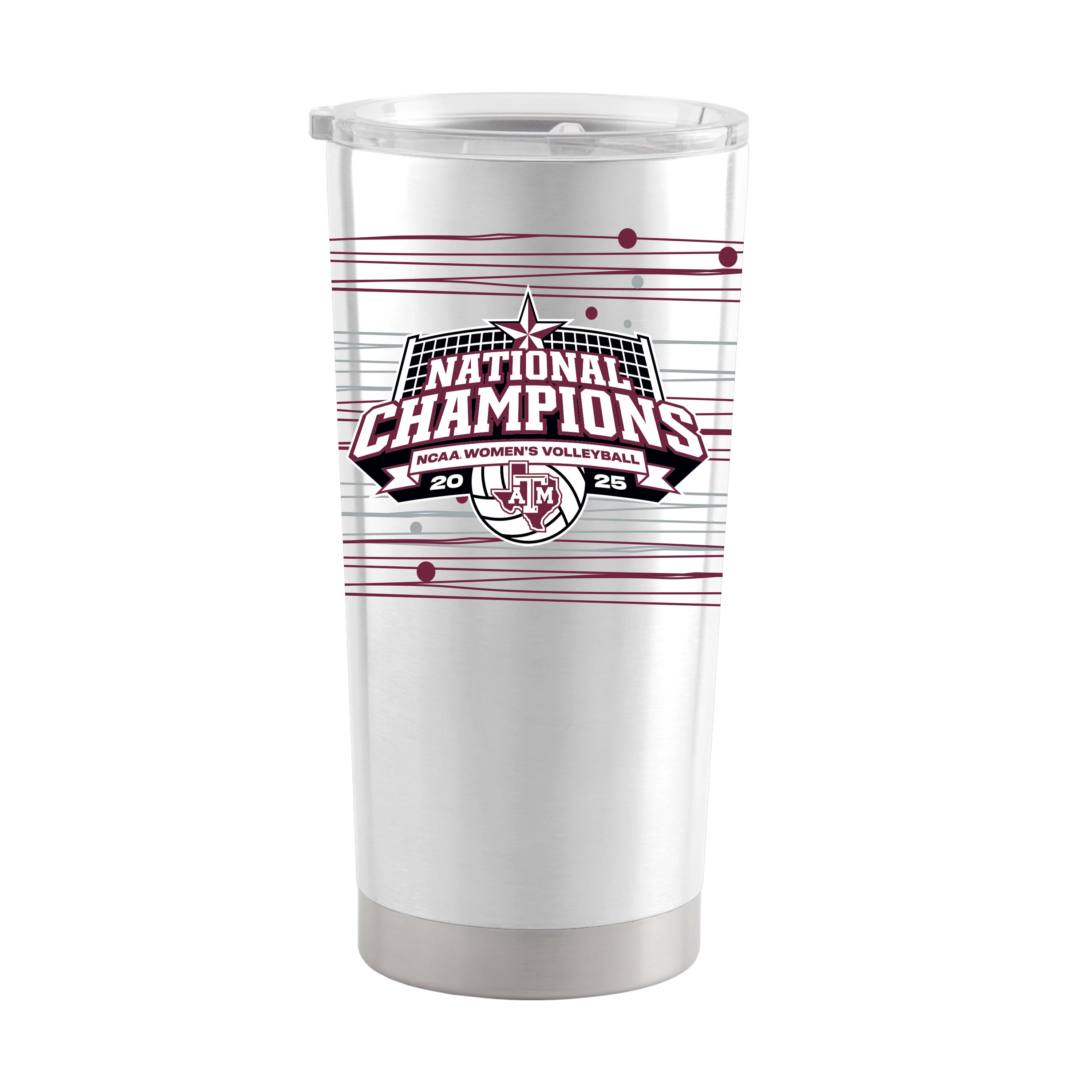 Texas A&M 2025 NCAA Womens Volleyball Champs 20oz StainlessTumbler