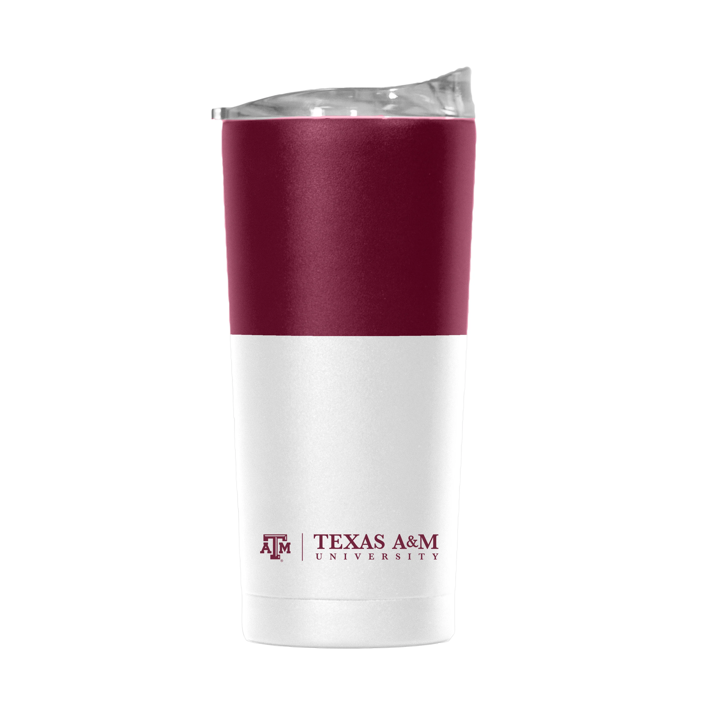 Texas A&M 20oz Colorblock White Powder Coat Tumbler - Image 2