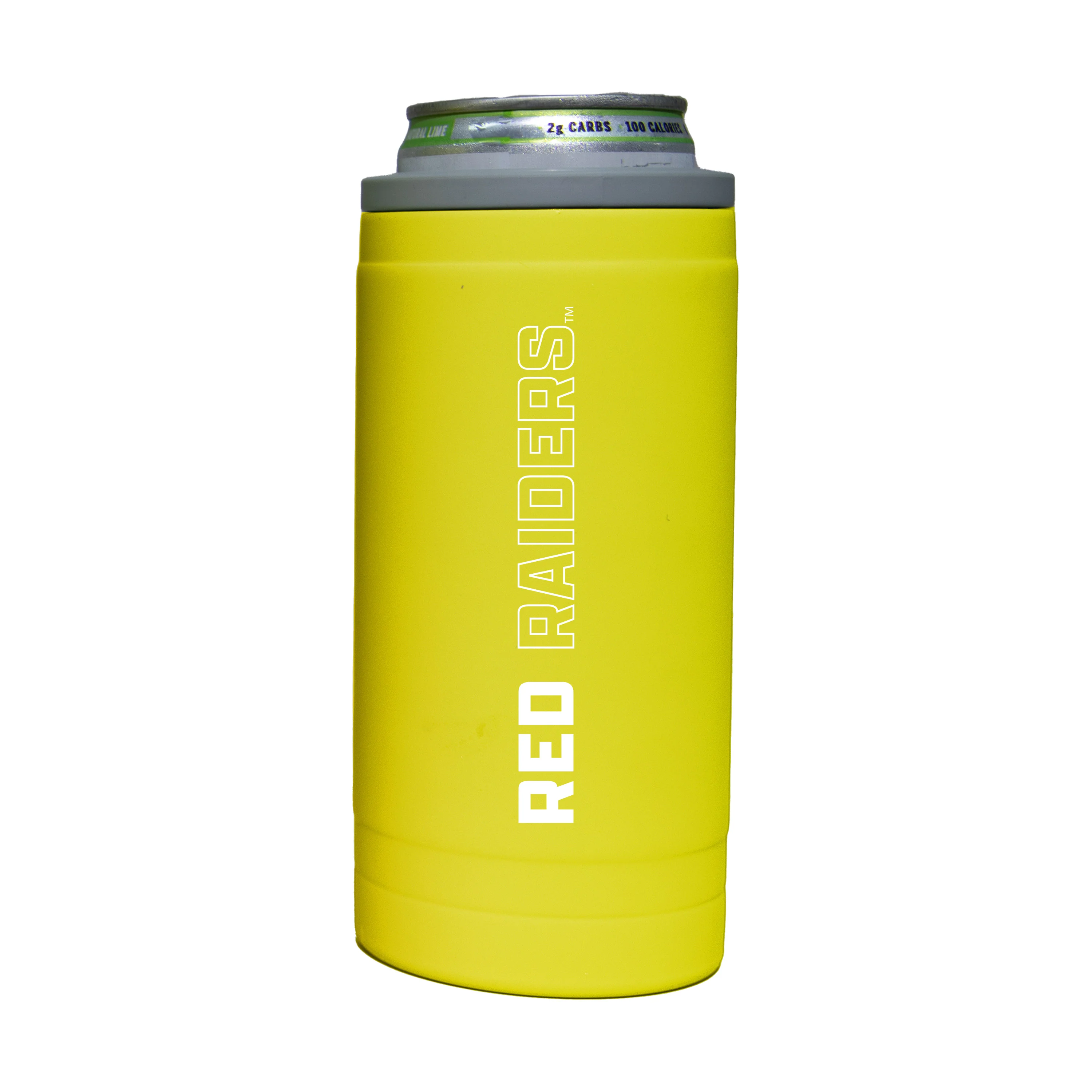 Texas Tech 12oz Cru Stacked Soft Touch Slim Coolie