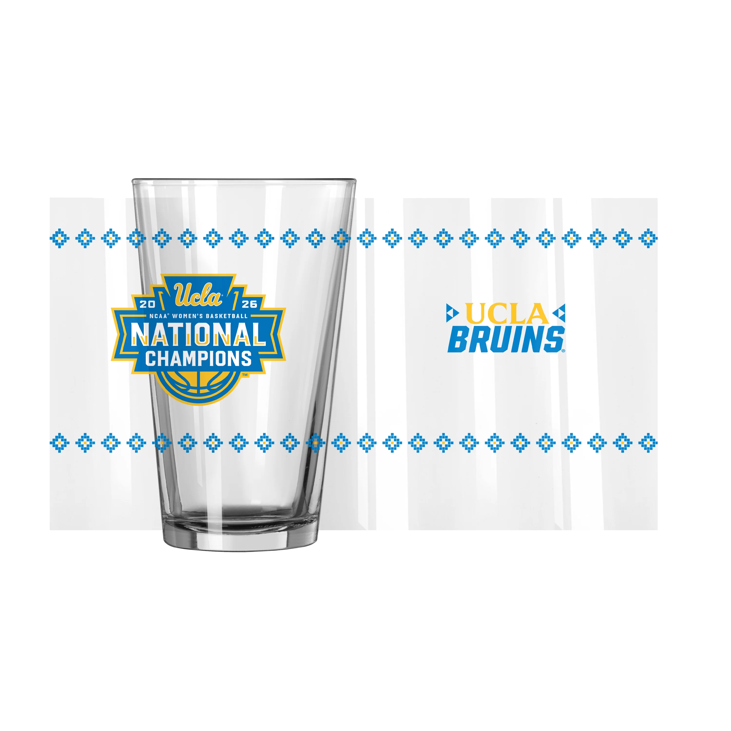 UCLA 2026 Womens Basketball Champions 16oz Pint Glass