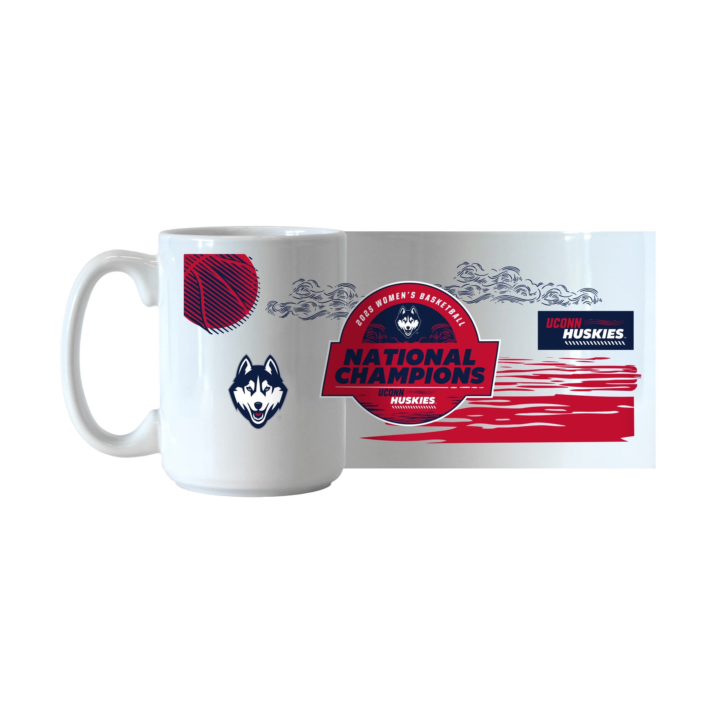 UCONN 2025 Womens Basketball Champions 15oz Pattern Sublimated Mug - Image 3