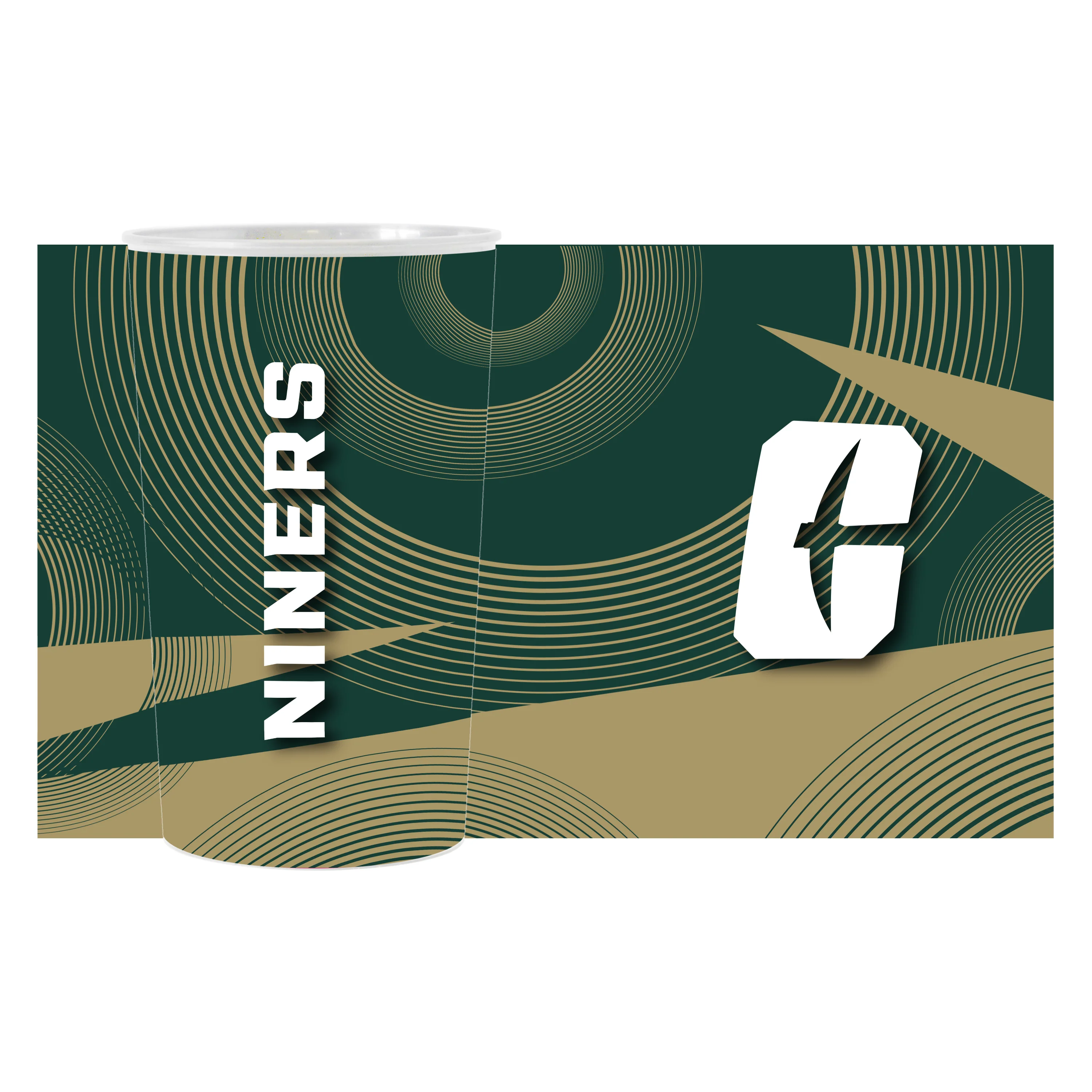 UNC Charlotte Geo Pattern 4-Pack Hardwall Cup - Image 2