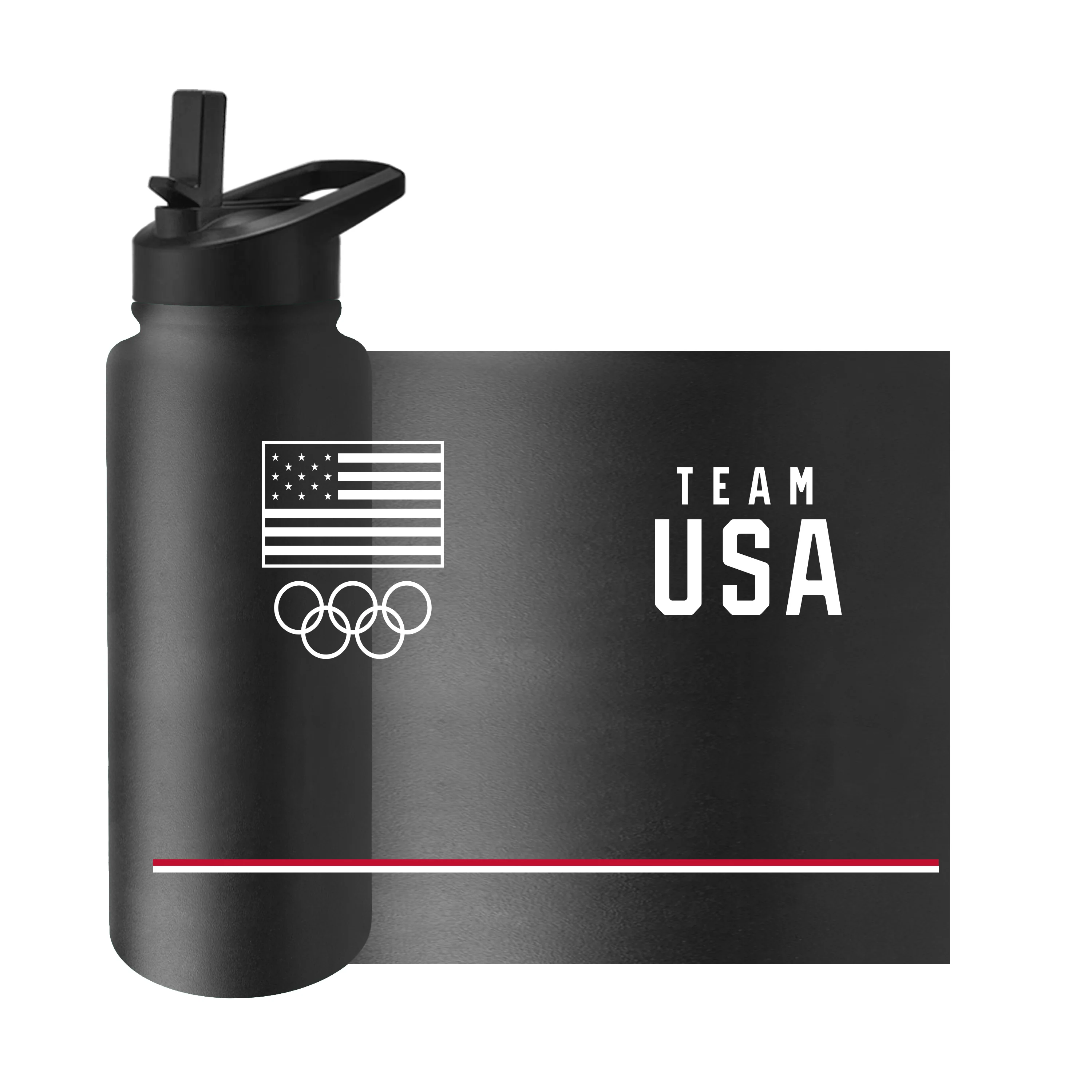 US Olympic Commitee 34oz Design 1 Quencher Bottle - Image 3