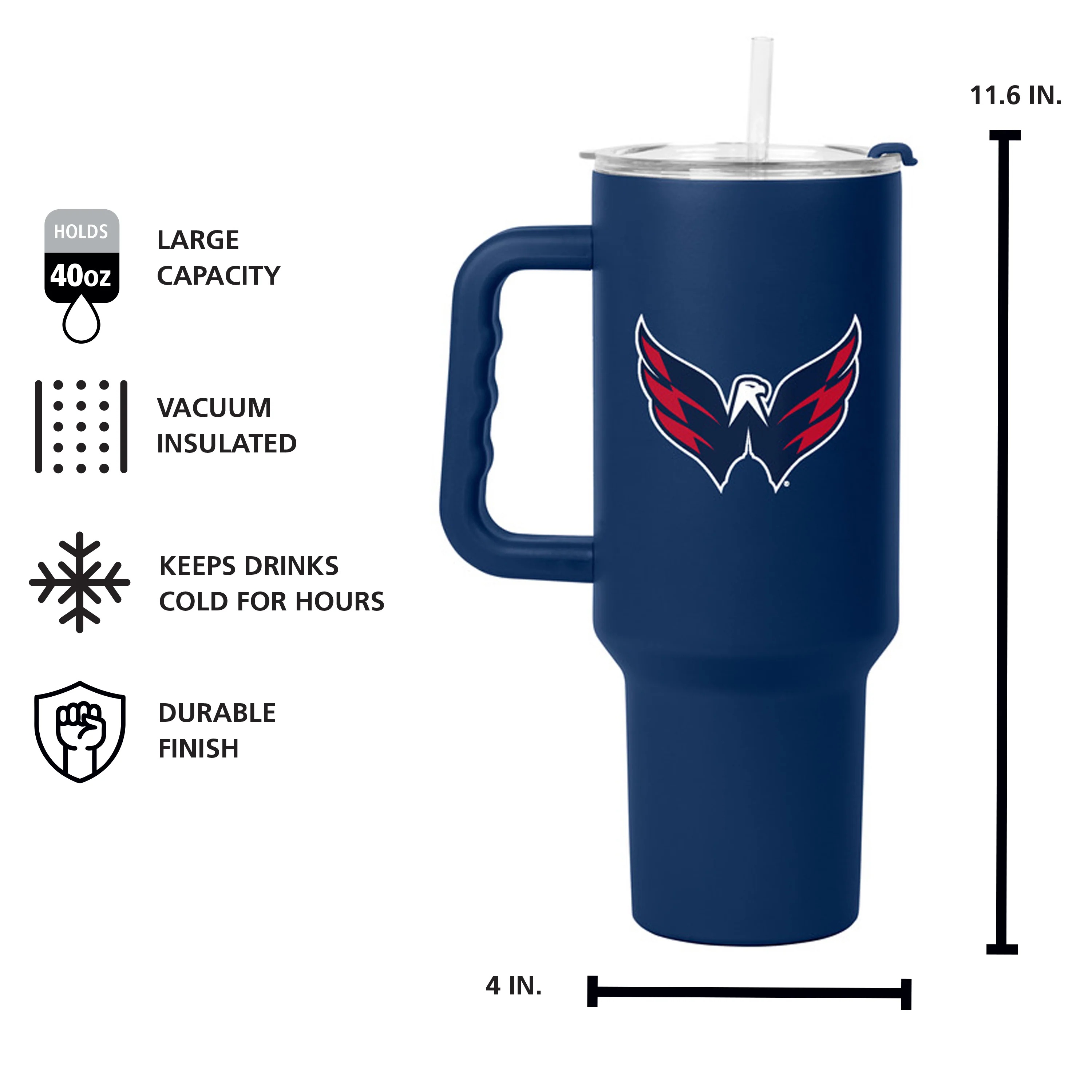 Washington Capitals 40oz Flipside Powder Coat Tumbler - Image 5