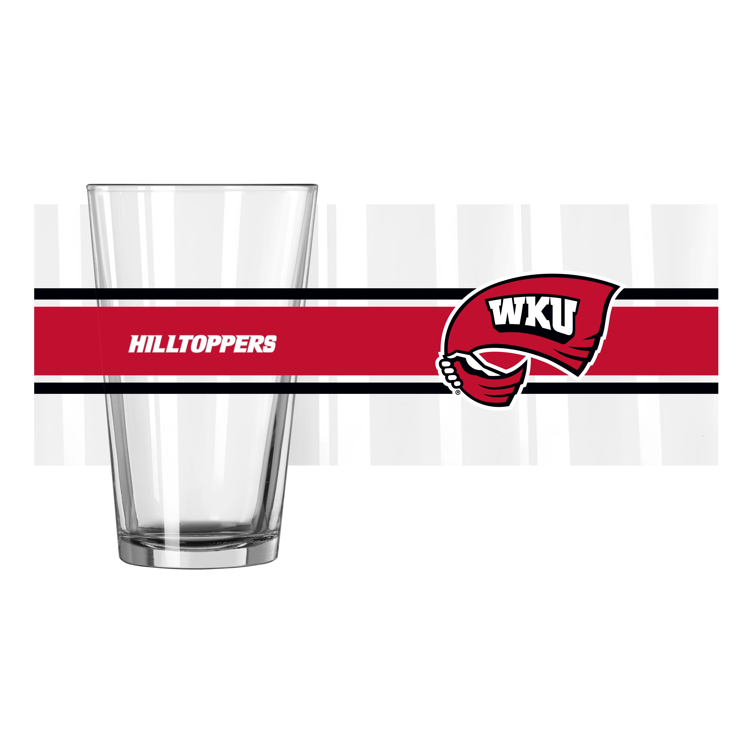 Western Kentucky 16oz Stripe Pint Glass - Image 2