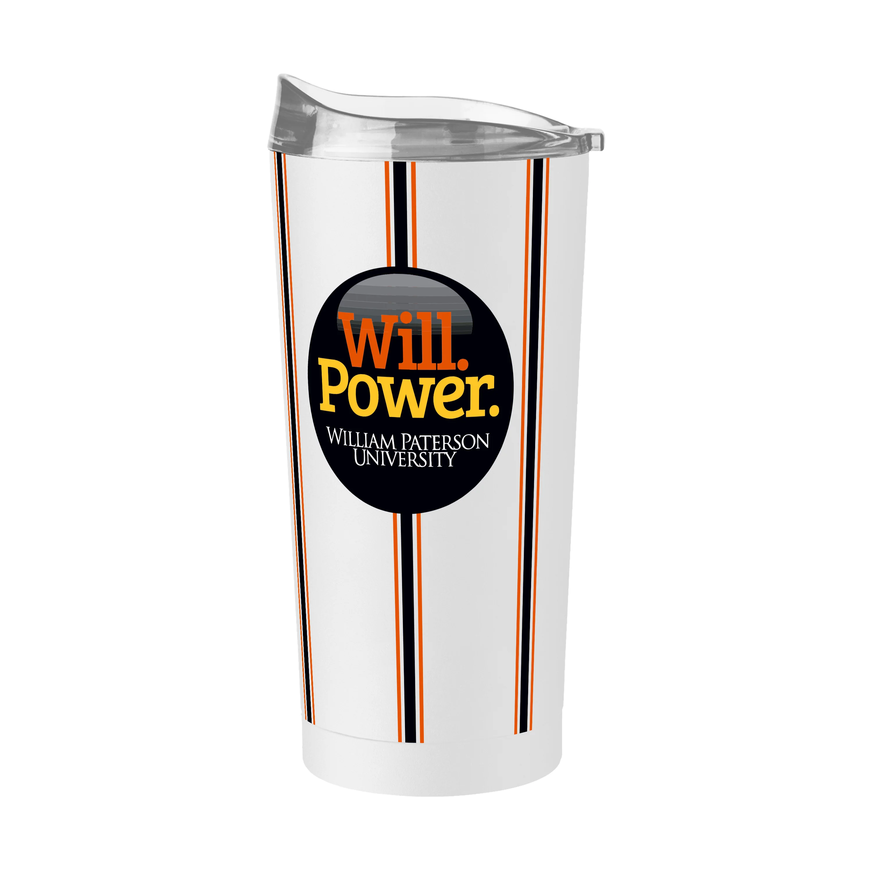 William Paterson U 20oz Thin Stripe Powder Coat Tumbler