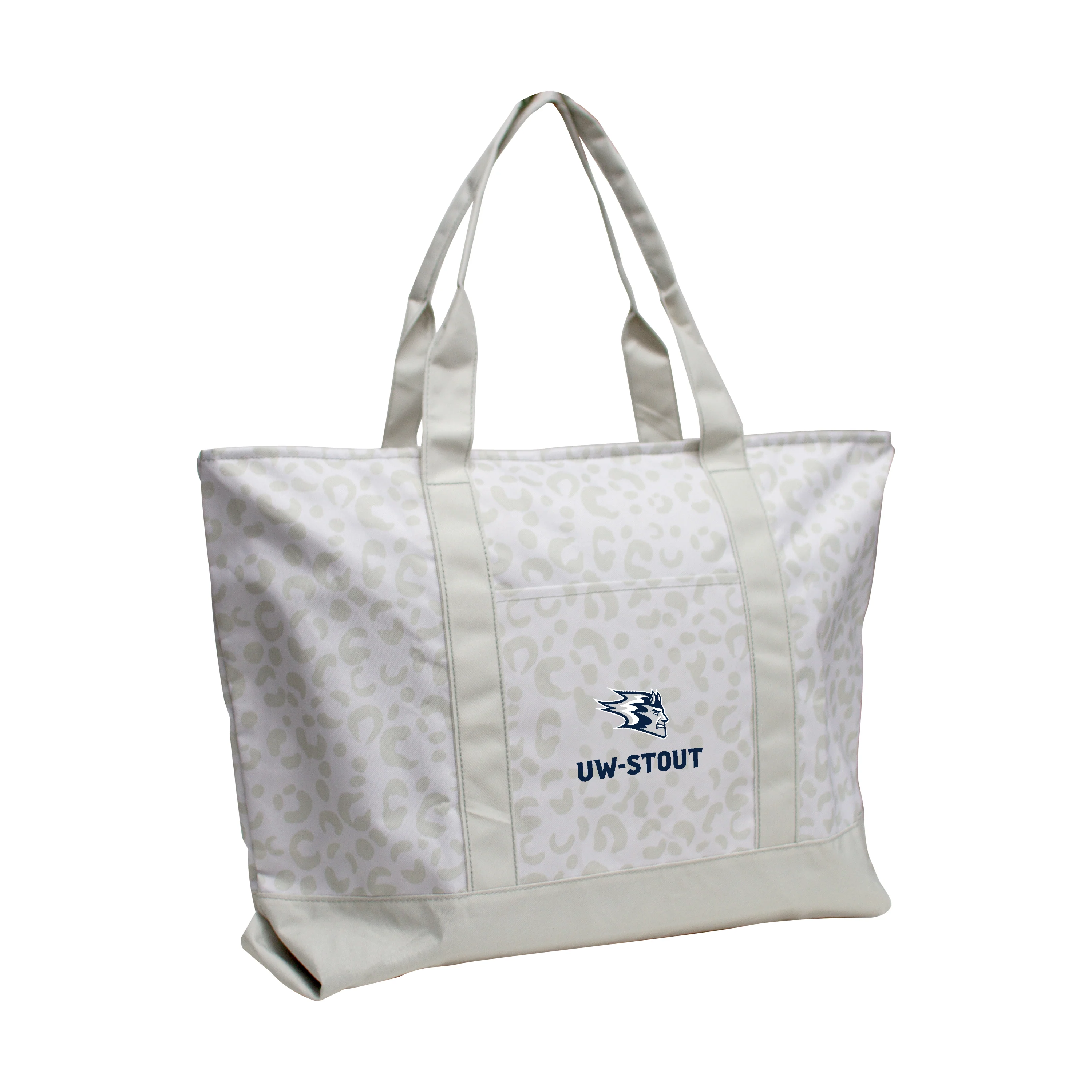 Wisconsin - Stout Leopard Pattern Tote