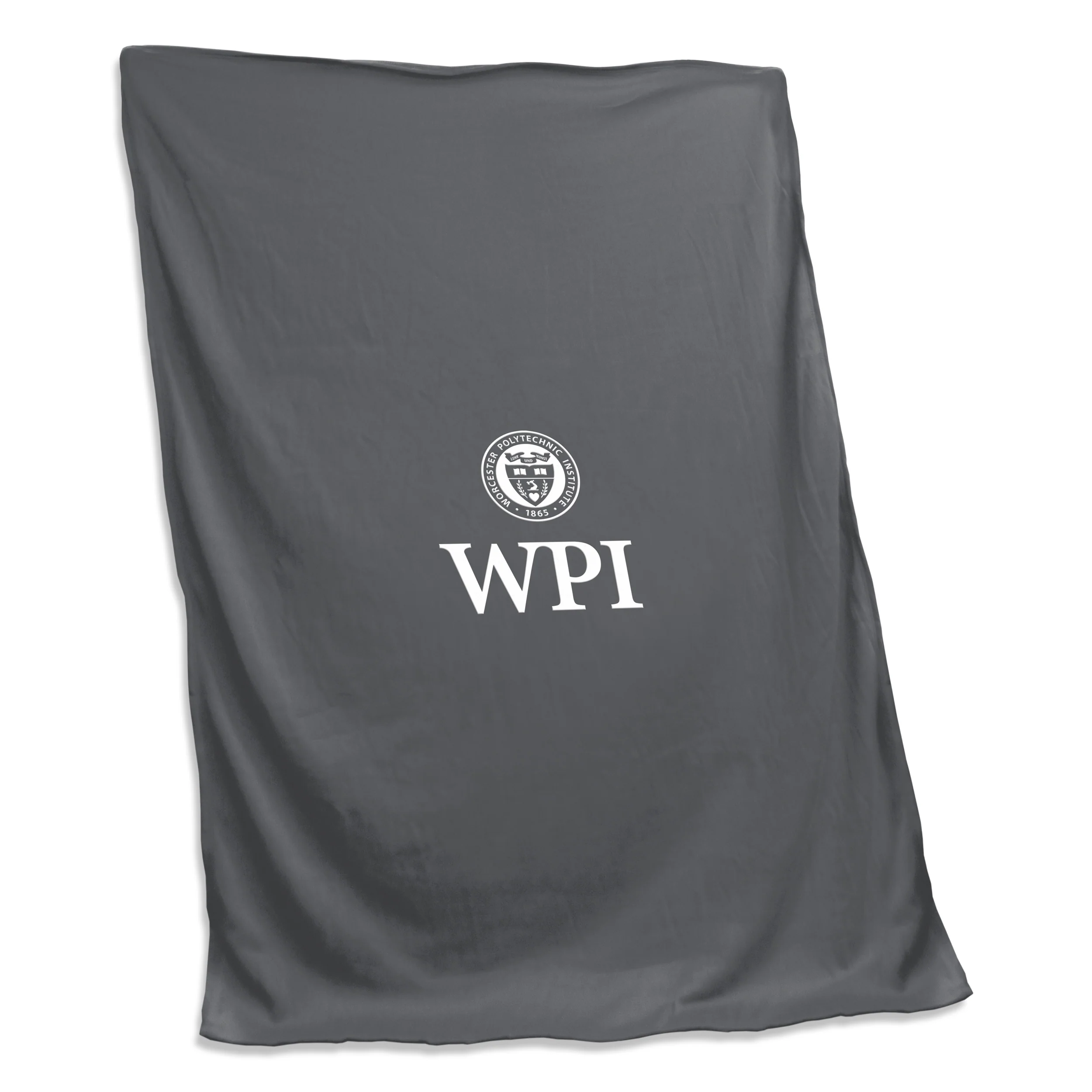 Worcester Polytechnic Institute Charcoal Sweatshirt Blanket (Screened)